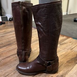 Frye Veronica Harness Tall Extended Calf Boot - Cognac